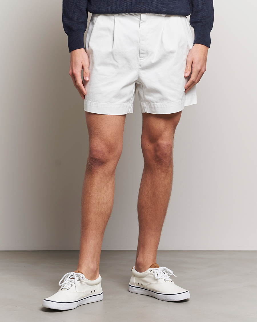 Herre | Chino shorts | Polo Ralph Lauren | Twill Pleated Regatta Shorts Deckwash White