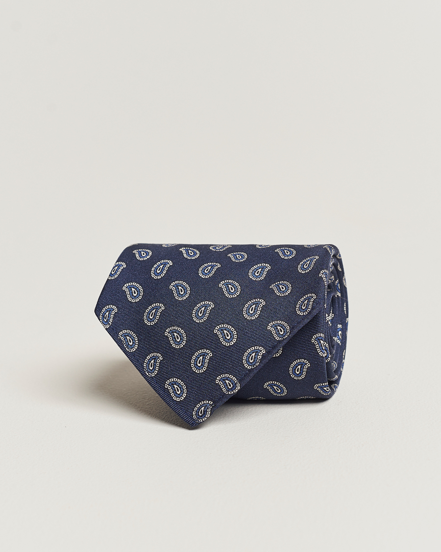 Herre | Polo Ralph Lauren Vintage Foulard Printed Tie Navy/Blue | Polo Ralph Lauren | Vintage Foulard Printed Tie Navy/Blue