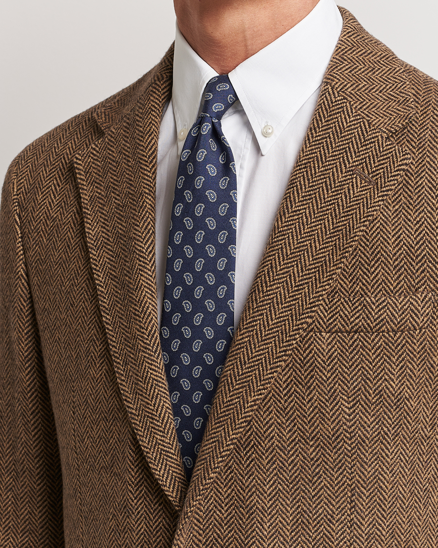 Herre | Polo Ralph Lauren Vintage Foulard Printed Tie Navy/Blue | Polo Ralph Lauren | Vintage Foulard Printed Tie Navy/Blue