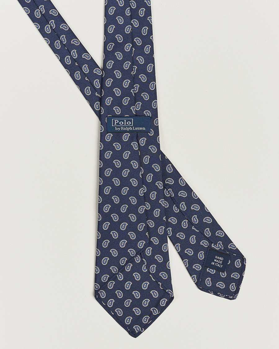 Herre | Nye produktbilleder | Polo Ralph Lauren | Vintage Foulard Printed Tie Navy/Blue