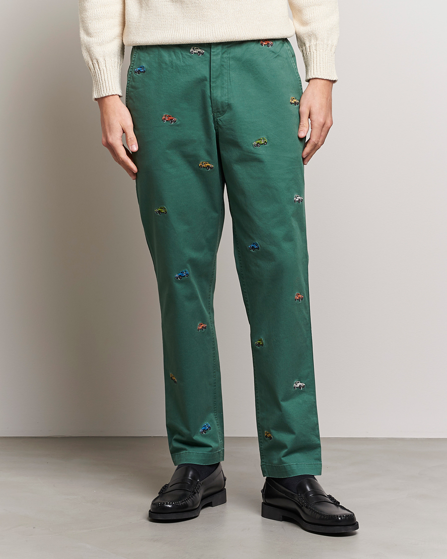 Herre | Drawstringbukser | Polo Ralph Lauren | Prepster Twill Printed Jeeps Pants Washed Forest