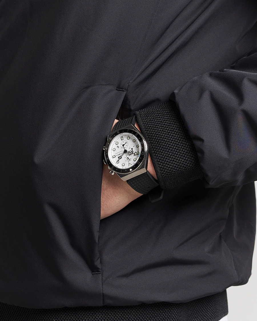 Herre | Gummirem | Timex | Time Zone Chronograph 40mm  White Dial