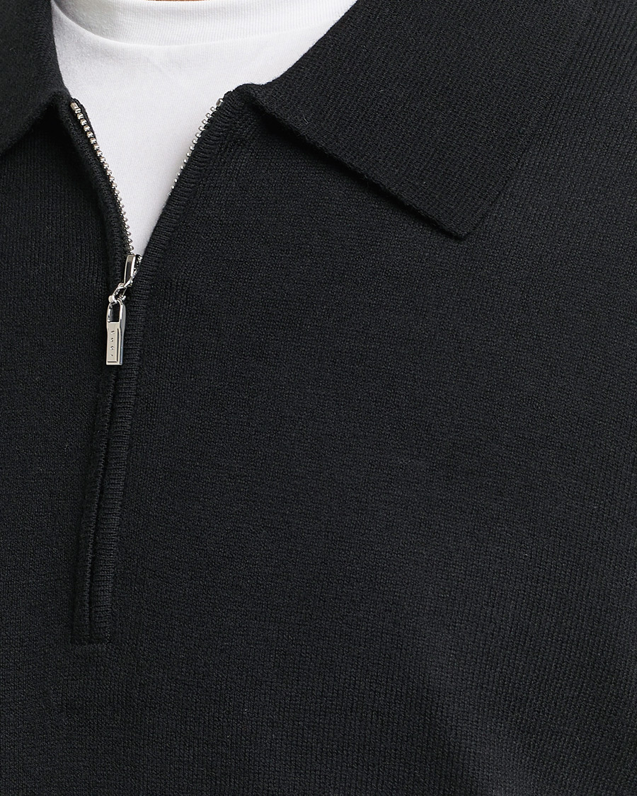 Herre | Trøjer | Tiger of Sweden | Orbit Half Zip Merino Black