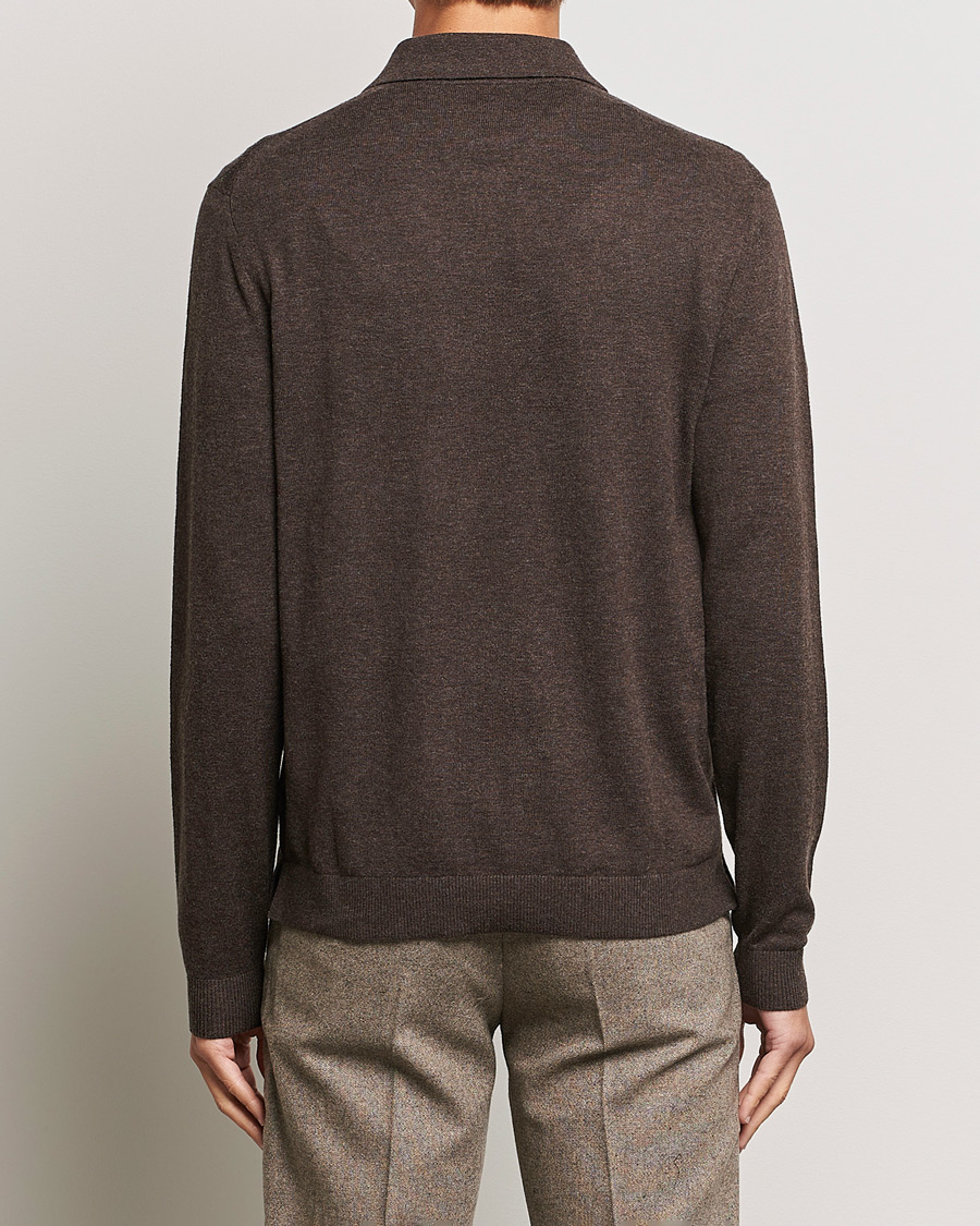 Herre | Trøjer | Tiger of Sweden | Orbit Half Zip Merino Coffee