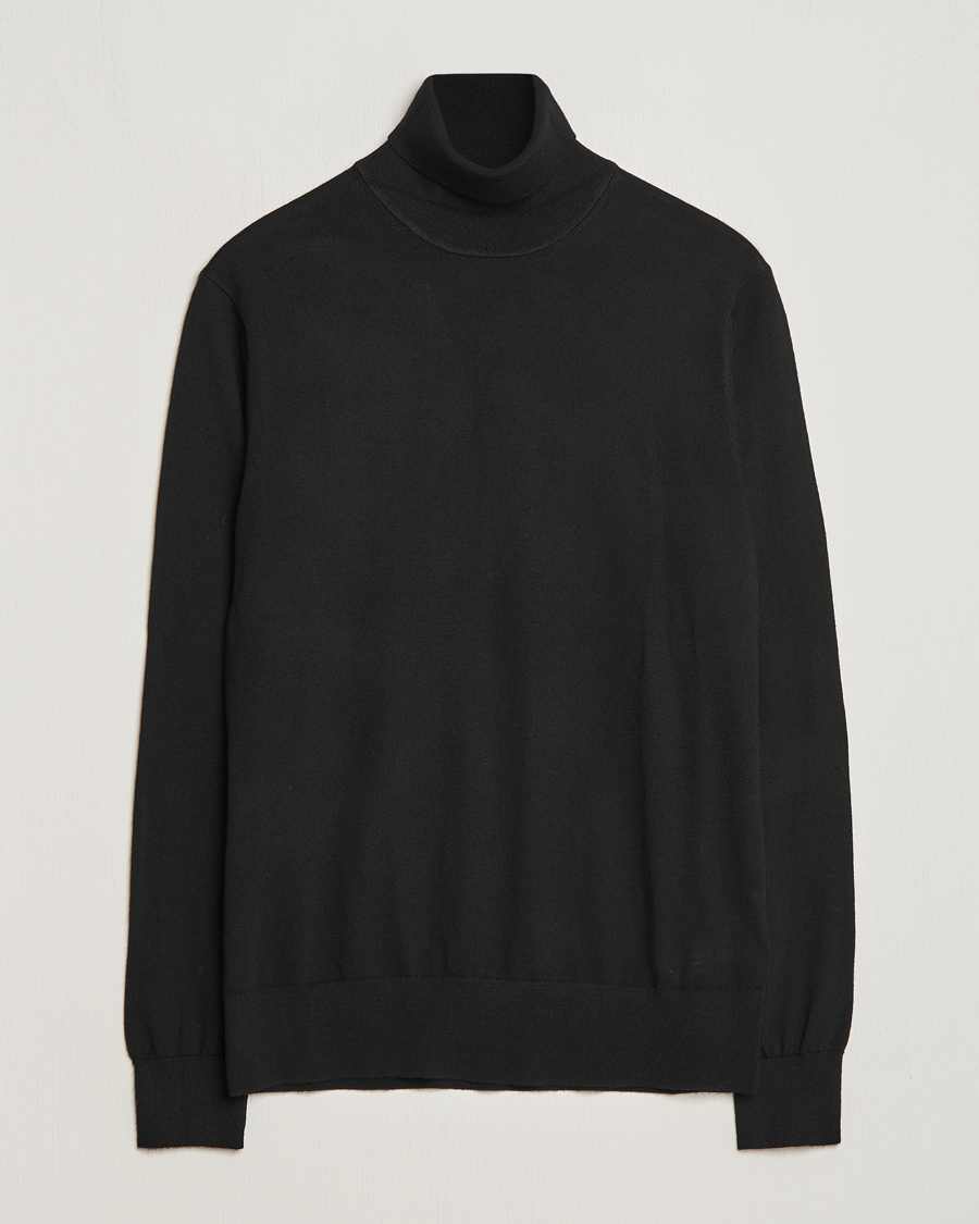 Herre | Trøjer | Tiger of Sweden | Nevile Extra Fine Merino Polo Black