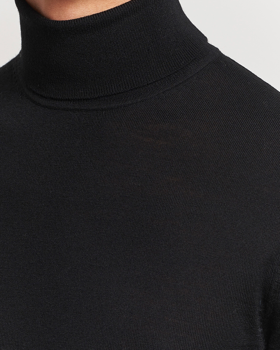 Herre | Trøjer | Tiger of Sweden | Nevile Extra Fine Merino Polo Black