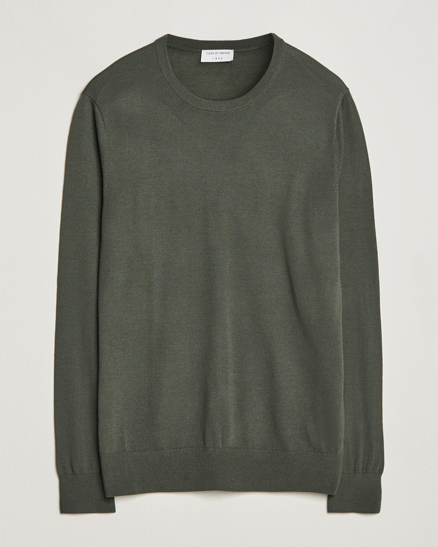 Herre | Trøjer | Tiger of Sweden | Nichols Crew Neck Pullover Forest Green