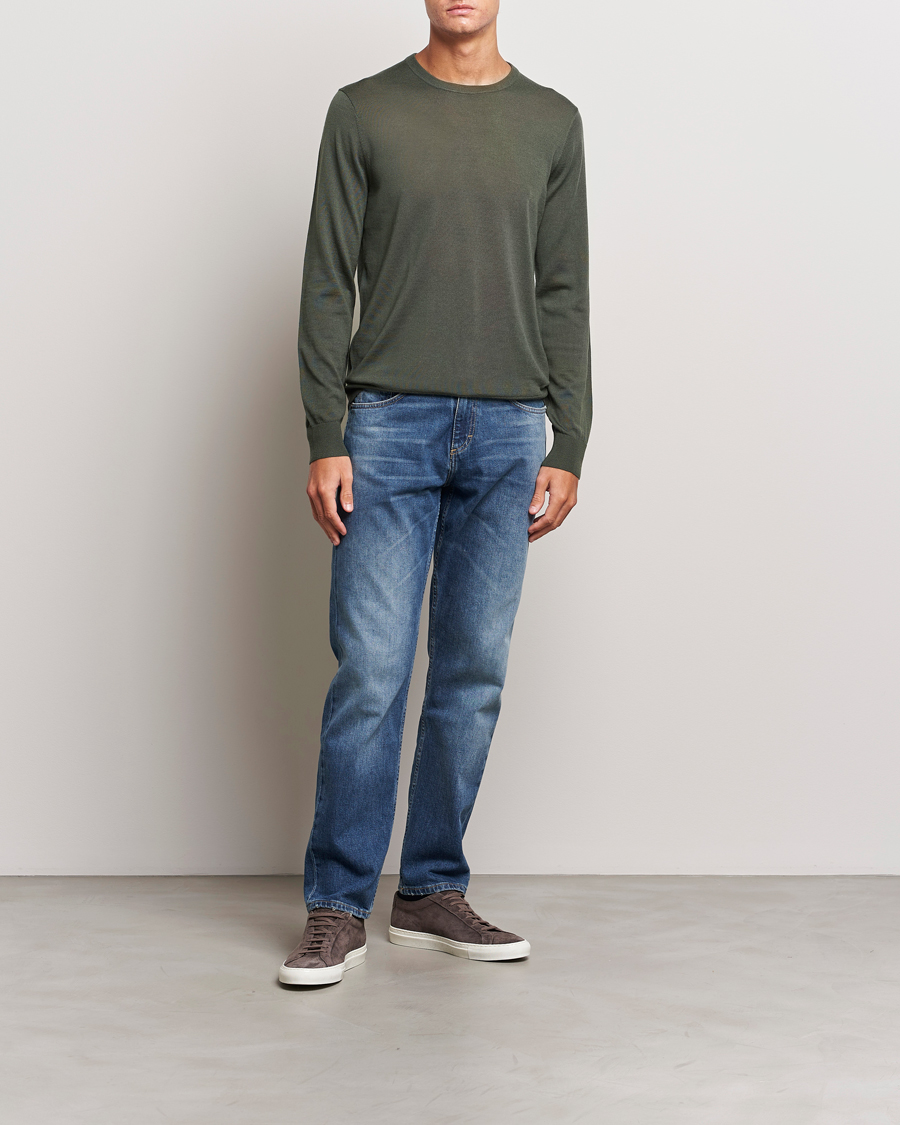 Herre | Trøjer | Tiger of Sweden | Nichols Crew Neck Pullover Forest Green