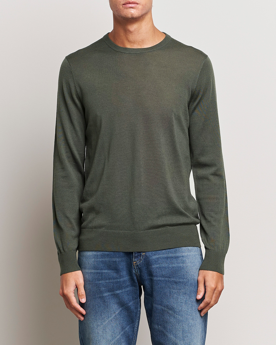 Herre | Trøjer | Tiger of Sweden | Nichols Crew Neck Pullover Forest Green