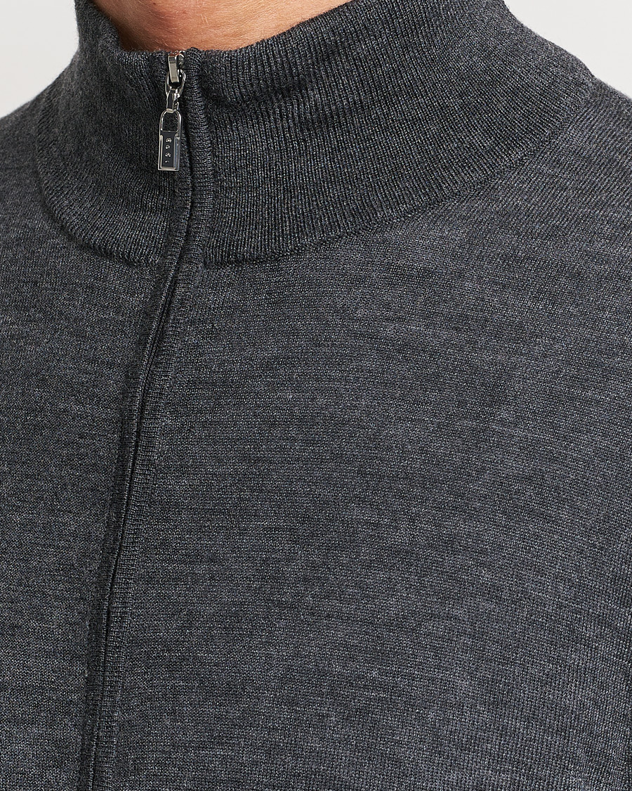 Herre | Trøjer | Tiger of Sweden | Errol Merino Half Zip Grey