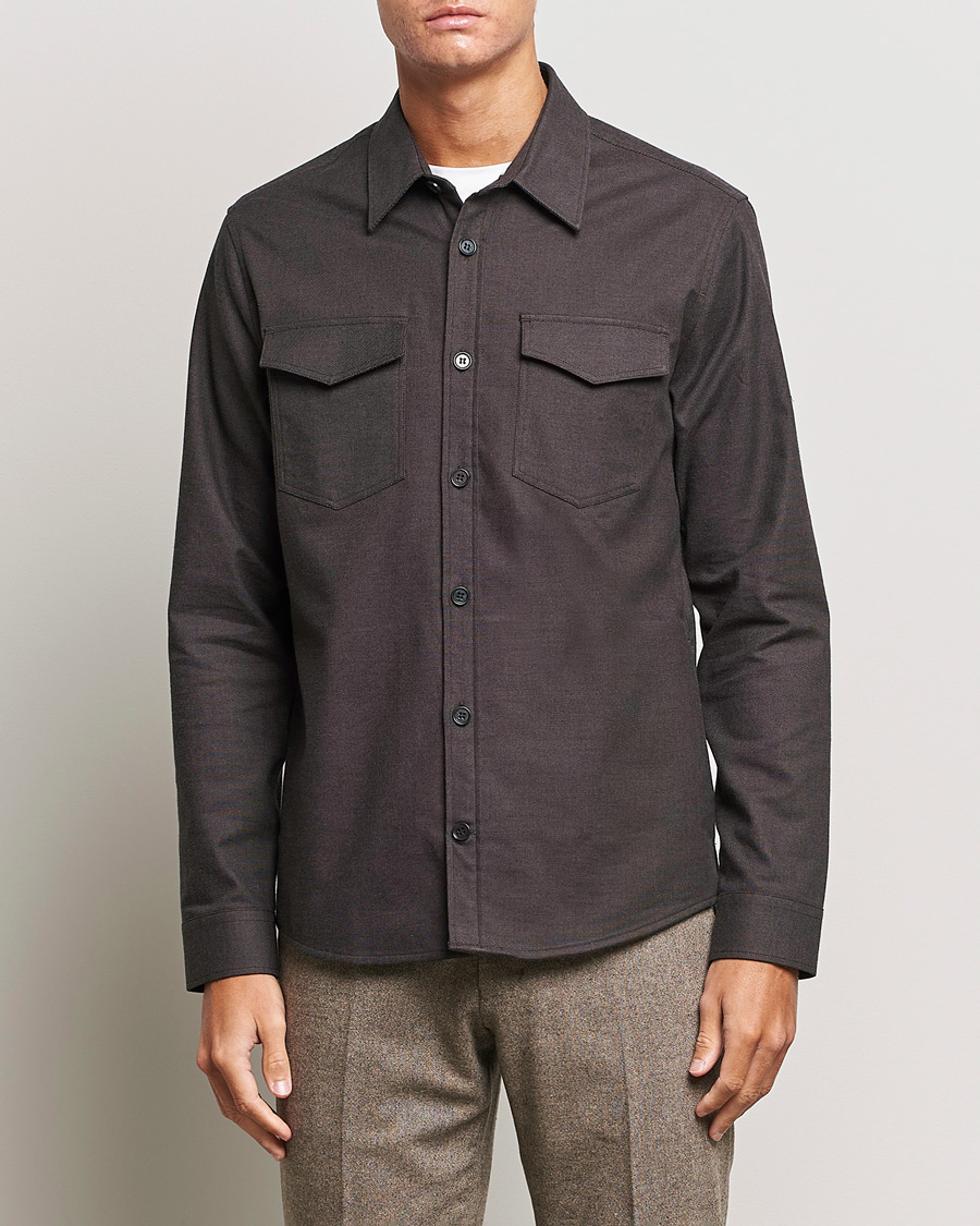 Herre | Skjorter | Tiger of Sweden | Arnou Cotton Pocket Shirt Brown
