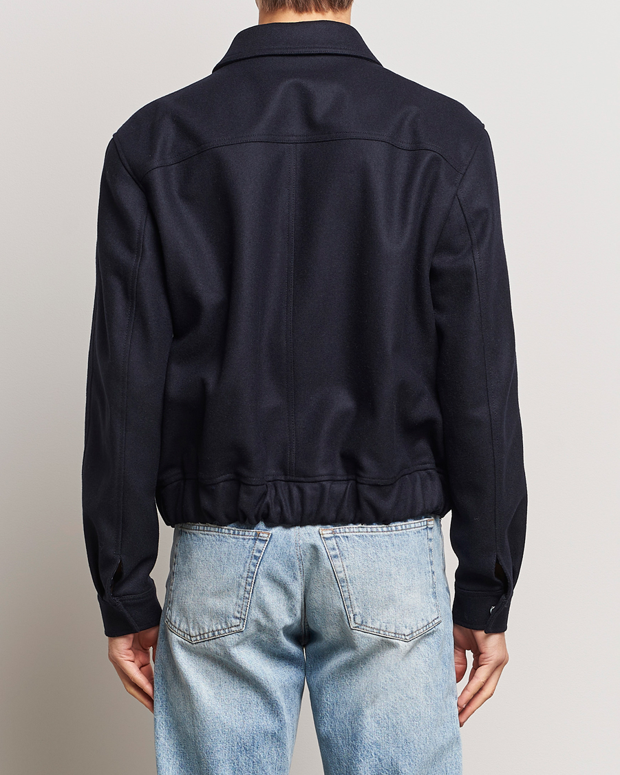 Herre | Jakker | Tiger of Sweden | Eeven Wool Pilot Bomber Jacket Light Ink