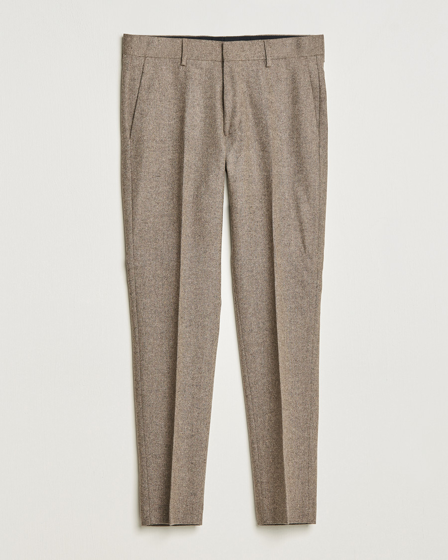 Herre | Bukser | Tiger of Sweden | Tenutas Brushed Wool Trousers Burlywood