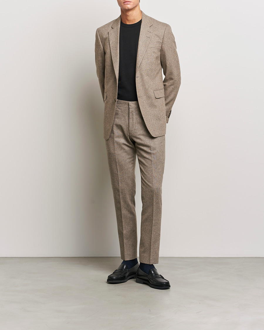 Herre | Bukser | Tiger of Sweden | Tenutas Brushed Wool Trousers Burlywood