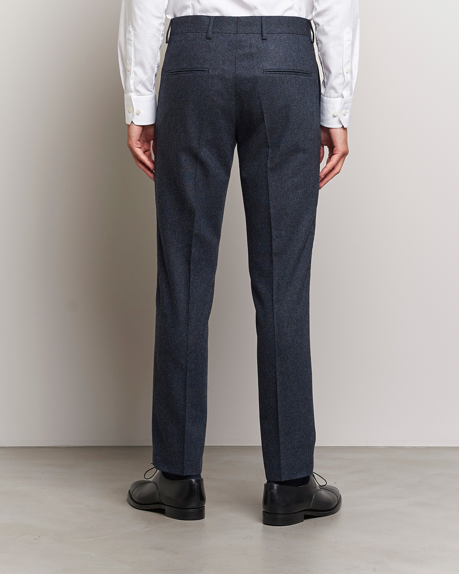 Herre | Bukser | Tiger of Sweden | Tenutas Brushed Wool Trousers Midnight Blue