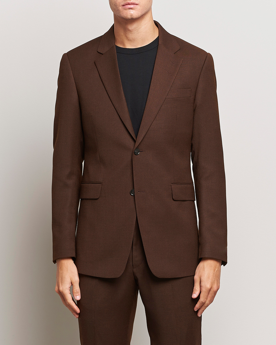 Herre | Habitjakker | Tiger of Sweden | Justinn Travel Structure Blazer Golden Brown