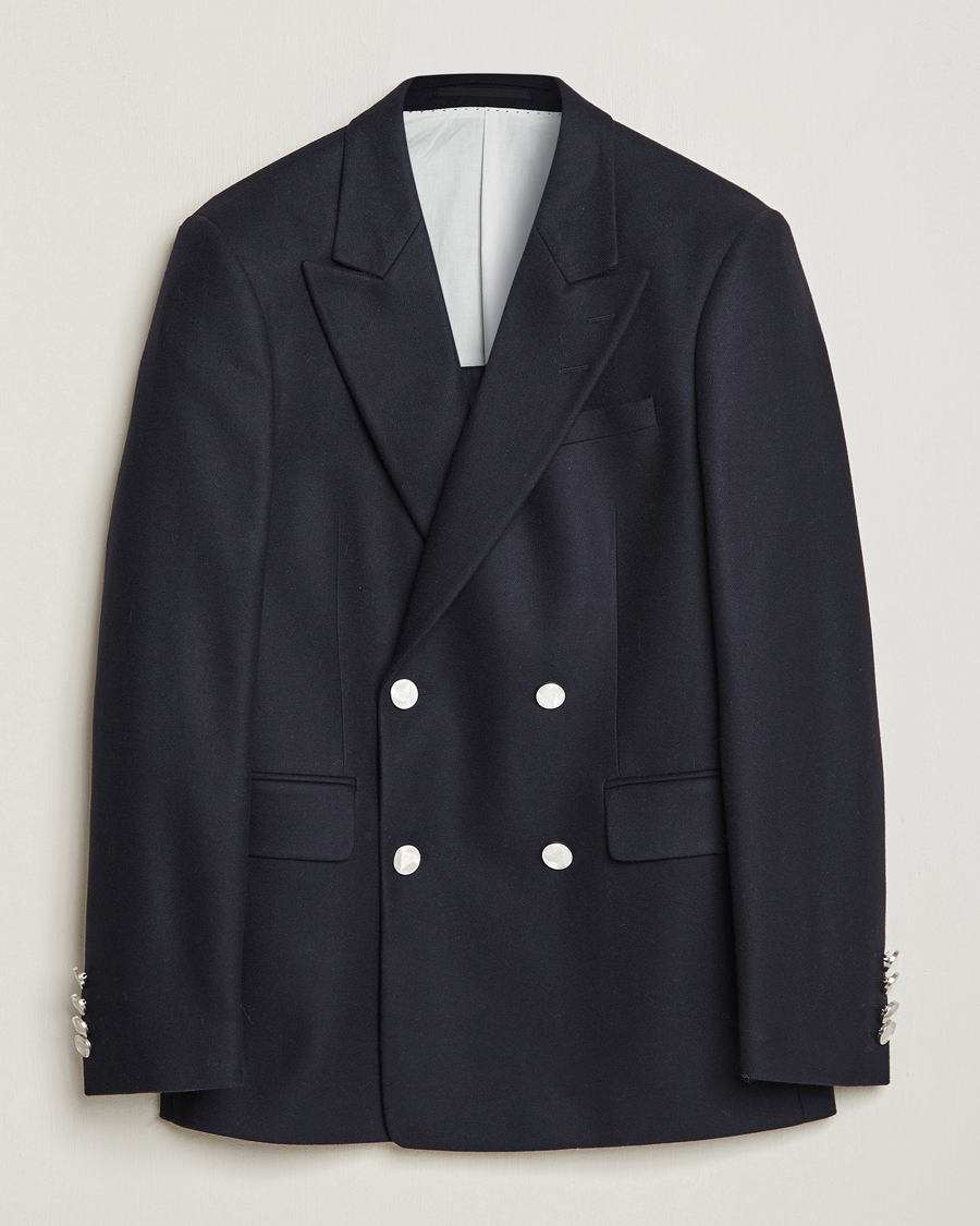 Herre | Blazere & jakker | Tiger of Sweden | 1903 Double Breasted Wool Blazer Dark Ink