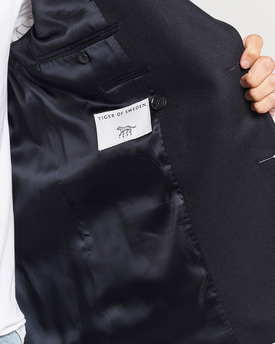 Herre | Blazere & jakker | Tiger of Sweden | 1903 Double Breasted Wool Blazer Dark Ink