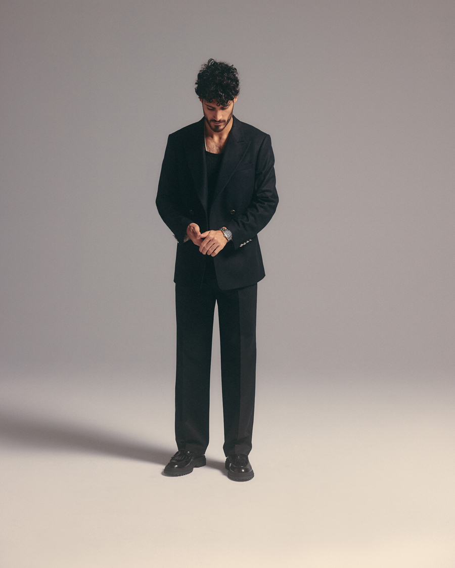 Herre | Blazere & jakker | Tiger of Sweden | 1903 Double Breasted Wool Blazer Dark Ink
