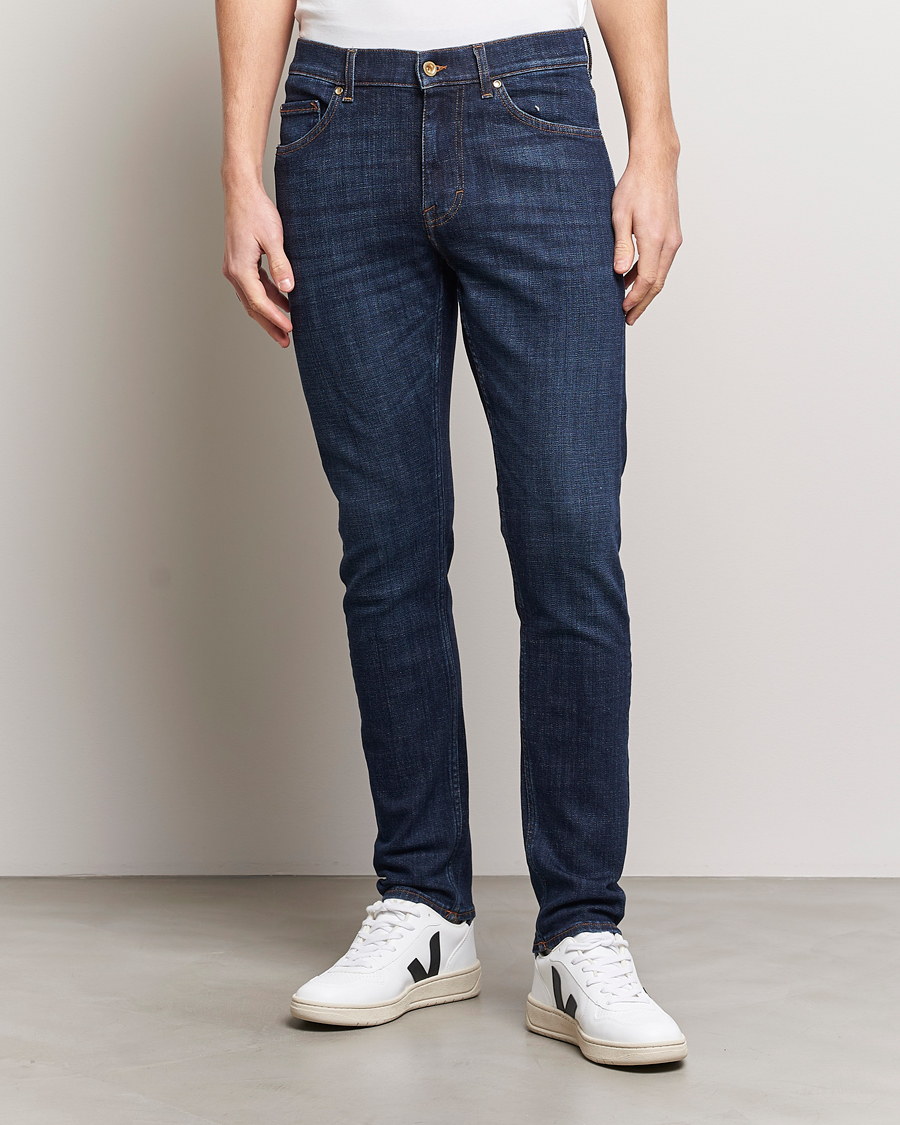 Herre | Tiger of Sweden | Tiger of Sweden | Evolve Cotton Jeans Medium Blue