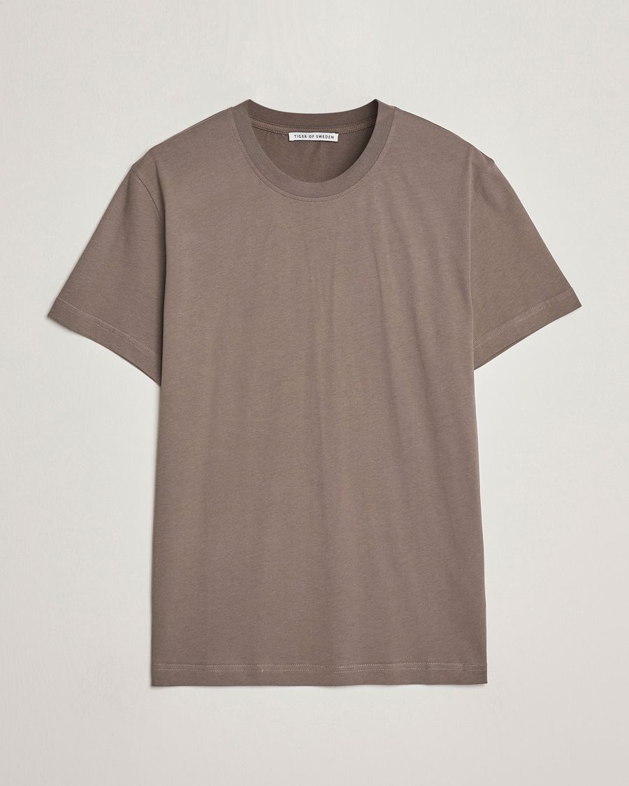 Herre | T-Shirts | Tiger of Sweden | Dillan Crew Neck T-Shirt Dark Stone
