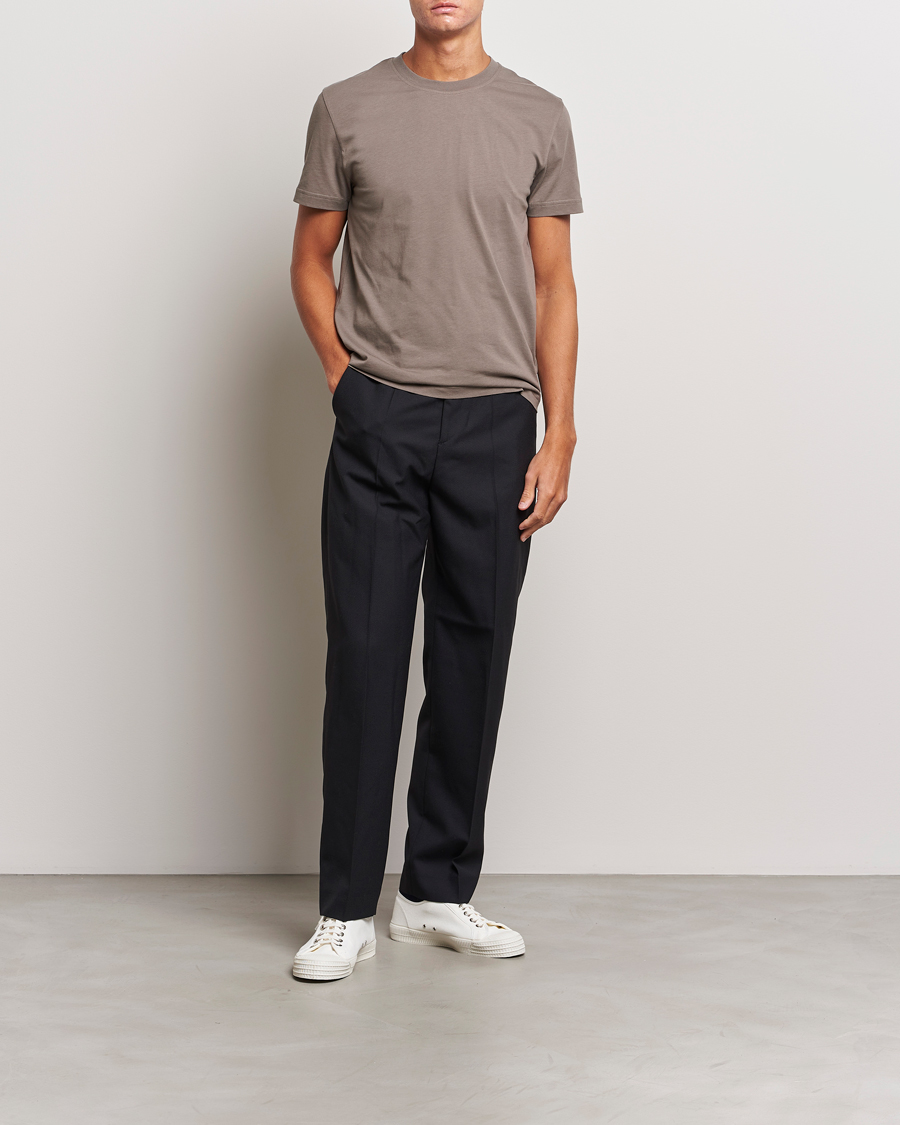 Herre | T-Shirts | Tiger of Sweden | Dillan Crew Neck T-Shirt Dark Stone