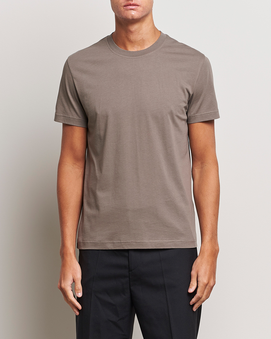 Herre | T-Shirts | Tiger of Sweden | Dillan Crew Neck T-Shirt Dark Stone
