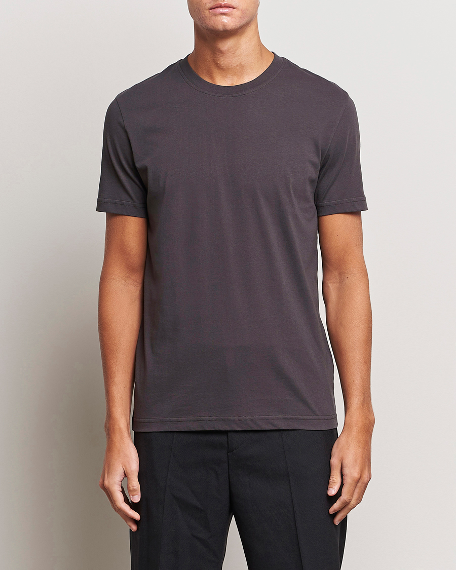 Herre | T-Shirts | Tiger of Sweden | Dillan Crew Neck T-Shirt Coffee