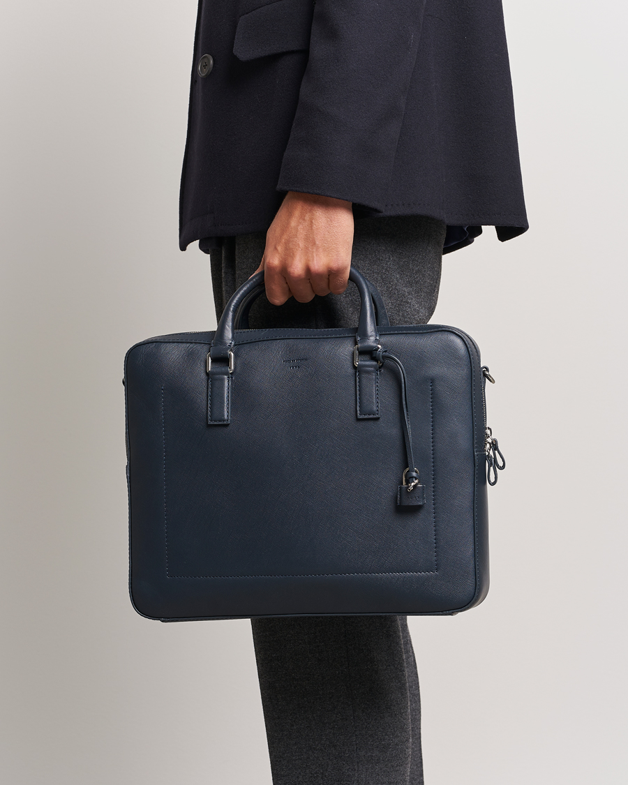 Herre |  | Tiger of Sweden | Bowe Leather Briefcase Midnight Blue