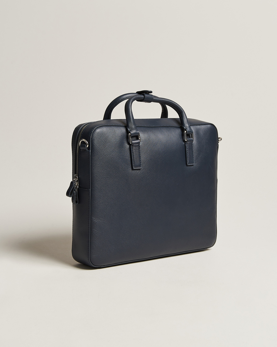 Herre | Tiger of Sweden Bowe Leather Briefcase Midnight Blue | Tiger of Sweden | Bowe Leather Briefcase Midnight Blue