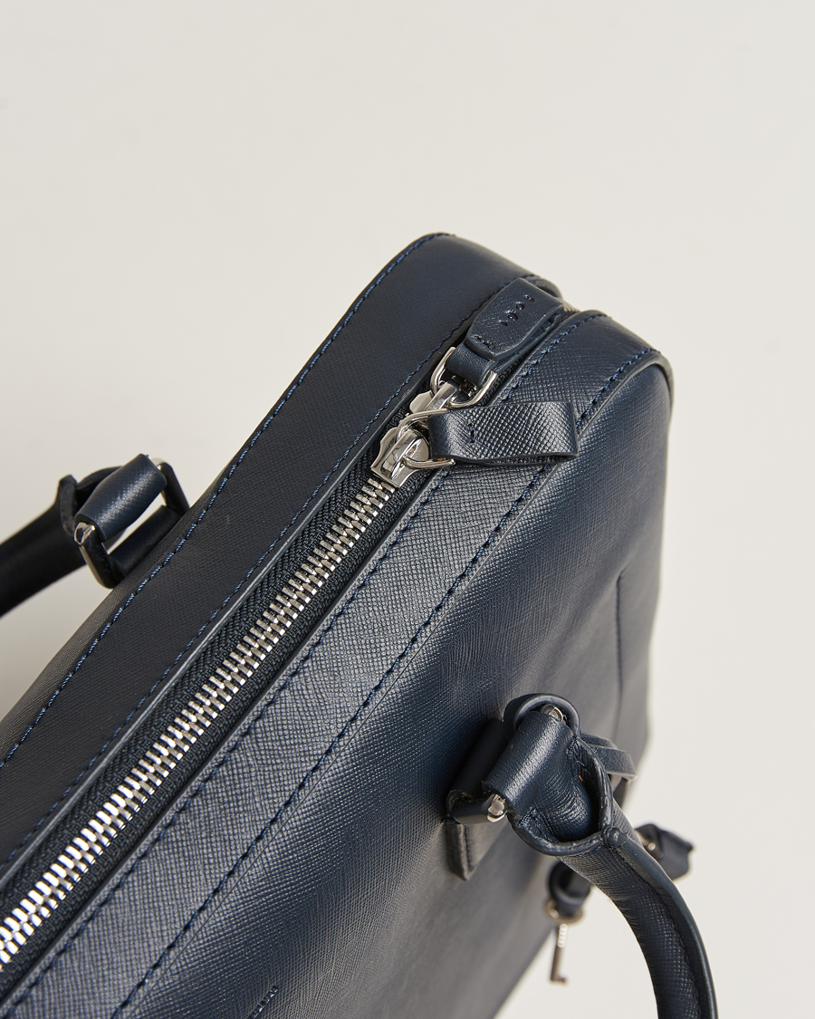 Herre | Tiger of Sweden Bowe Leather Briefcase Midnight Blue | Tiger of Sweden | Bowe Leather Briefcase Midnight Blue