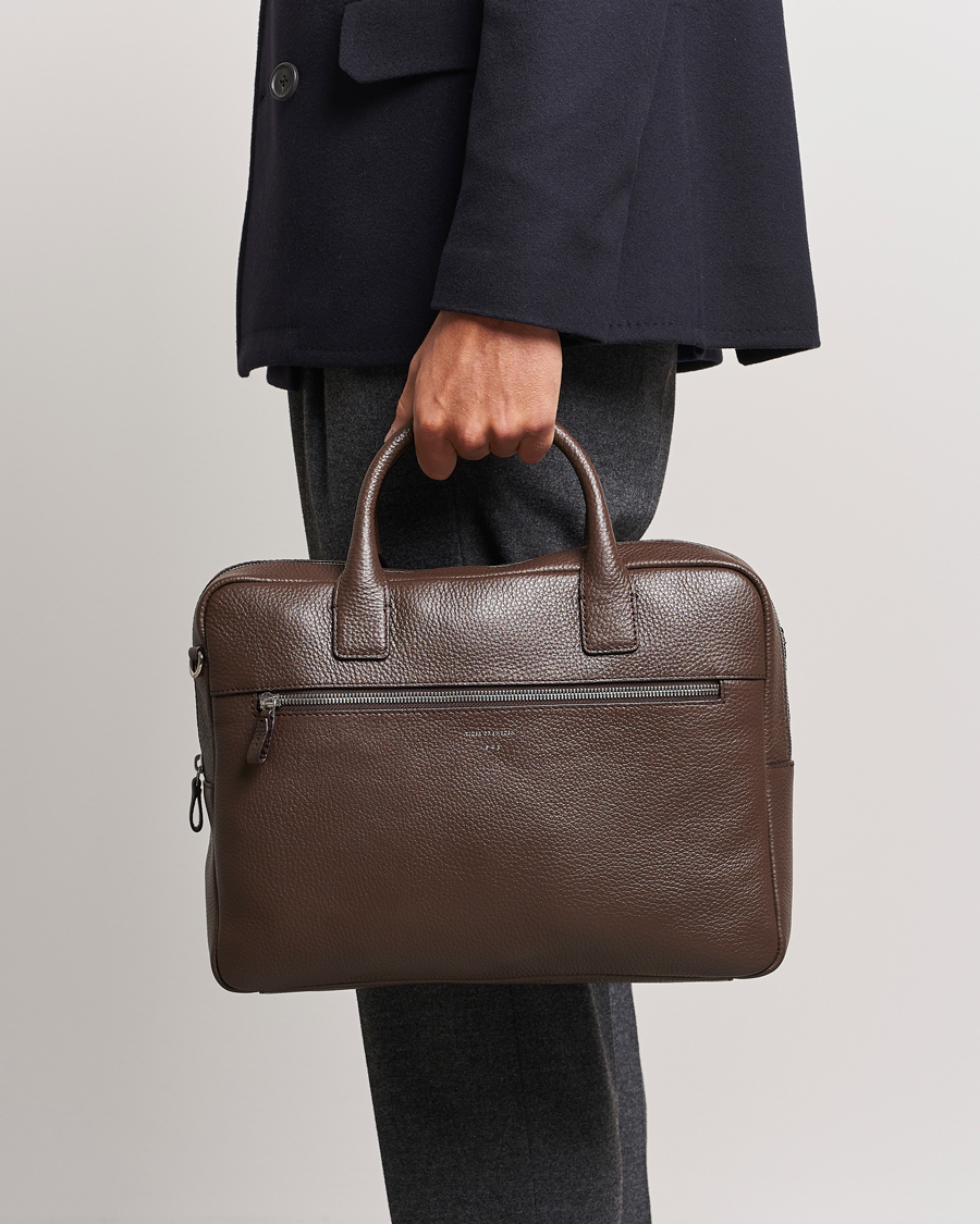 Herre |  | Tiger of Sweden | Beckholmen Leather Briefcase Brown