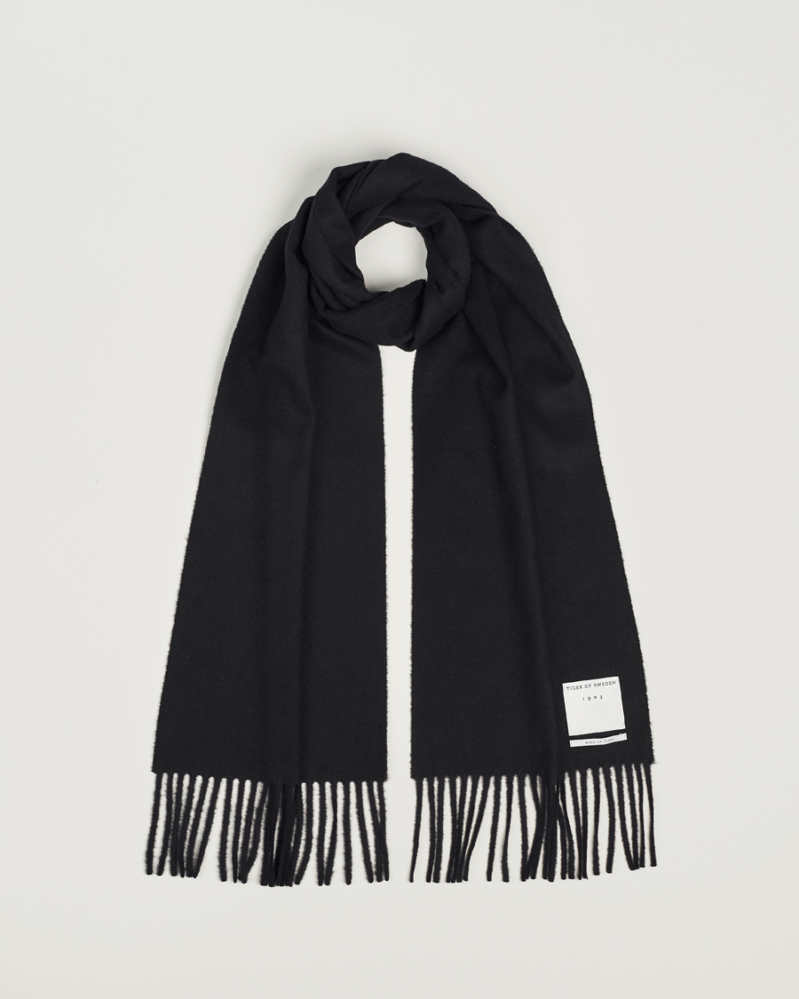 Herre | Tiger of Sweden Sylan Wool Scarf Black | Tiger of Sweden | Sylan Wool Scarf Black