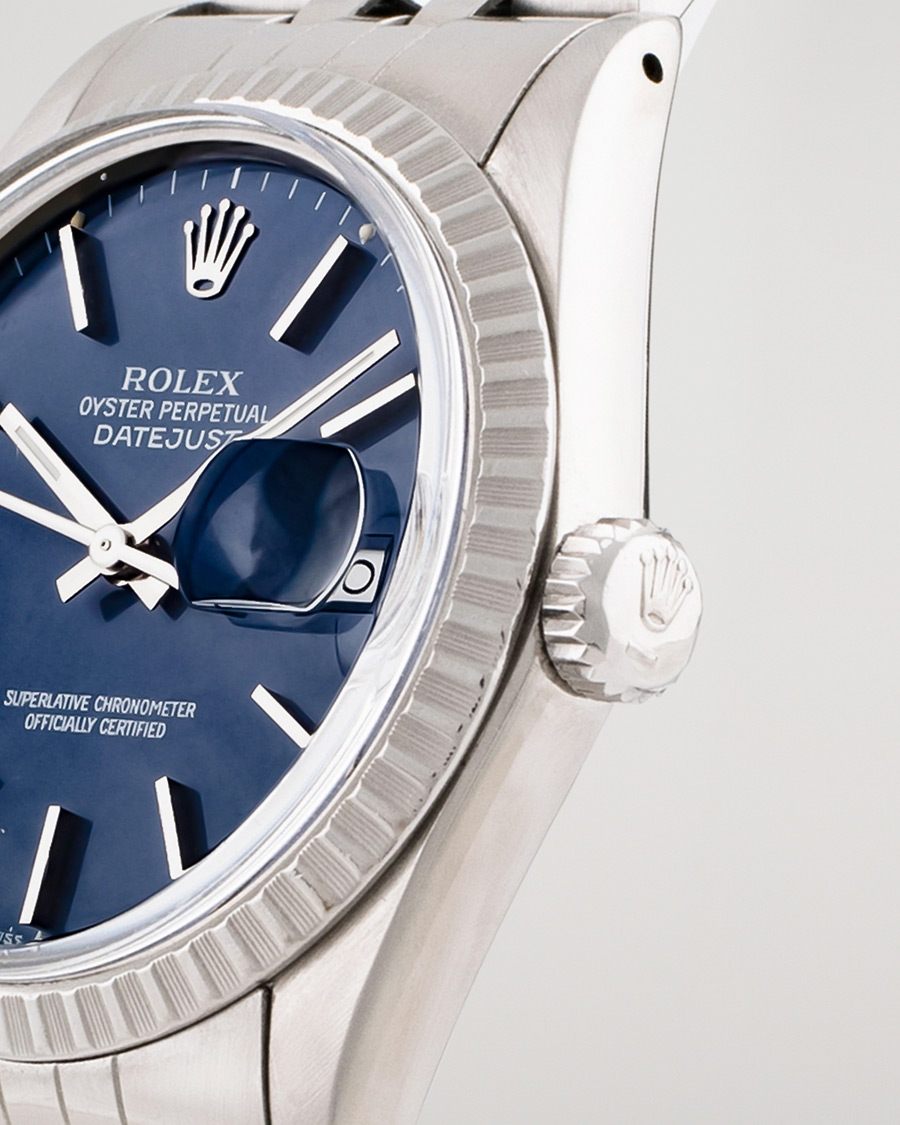 Hilse Rust Juster Rolex Pre-Owned Datejust 16030 Oyster Perpetual Steel Blue - CareOfCarl.dk