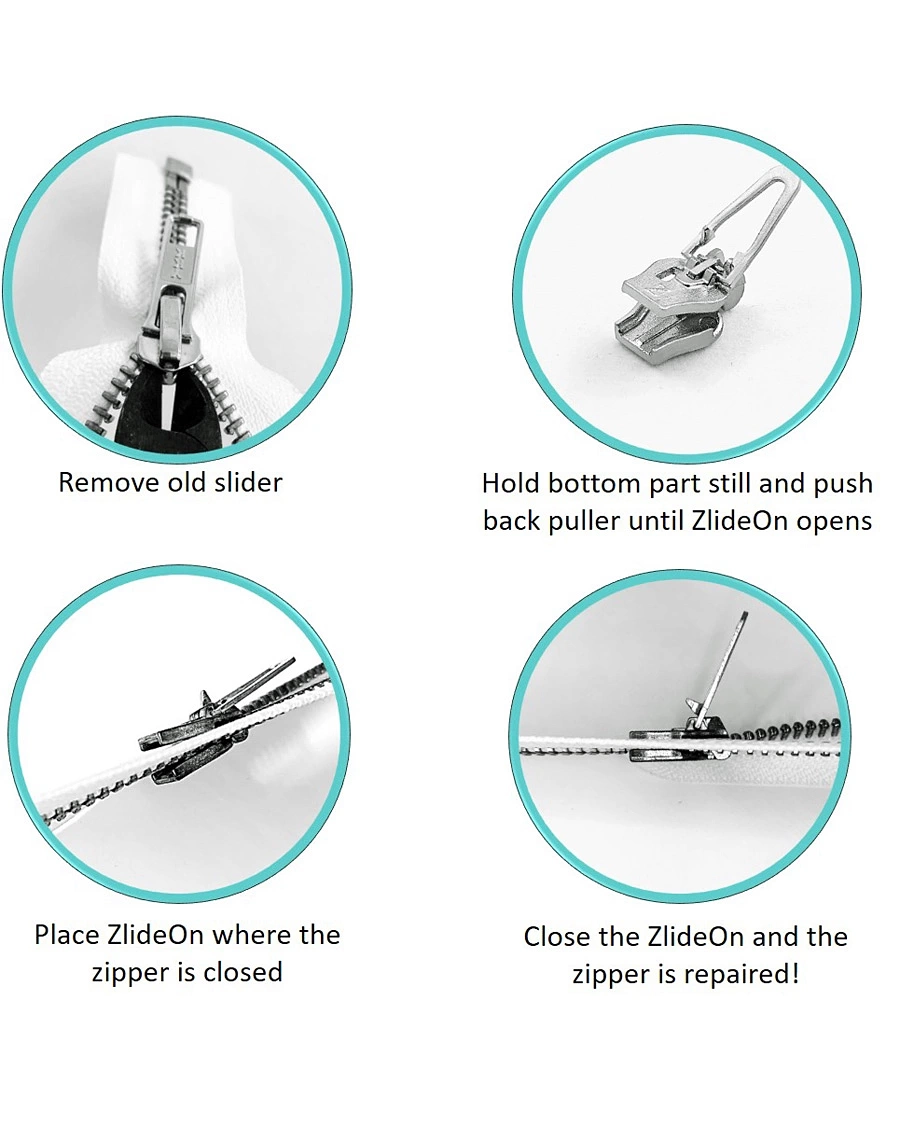 Herr | Reparation | ZlideOn | Metal & Plastic Zipper Black