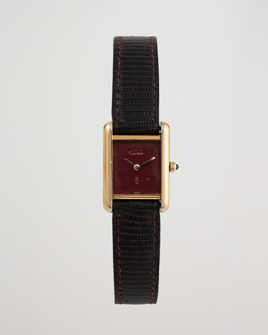 Herre | Pre-Owned & Vintage Watches | Cartier Pre-Owned | Must de Cartier Tank Gold Brown