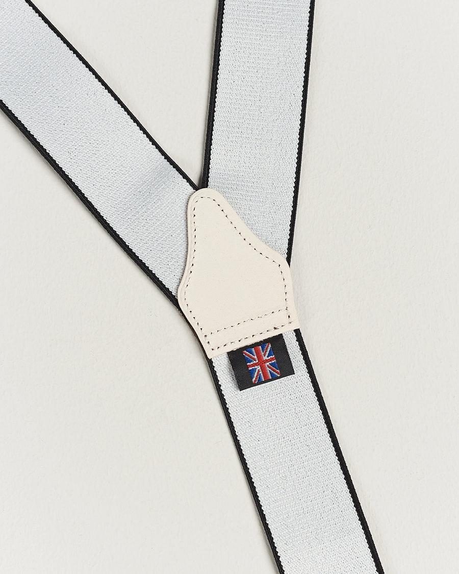 Herre | Albert Thurston Elastic Medallion Printed Braces 35mm Blue | Albert Thurston | Elastic Medallion Printed Braces 35mm Blue