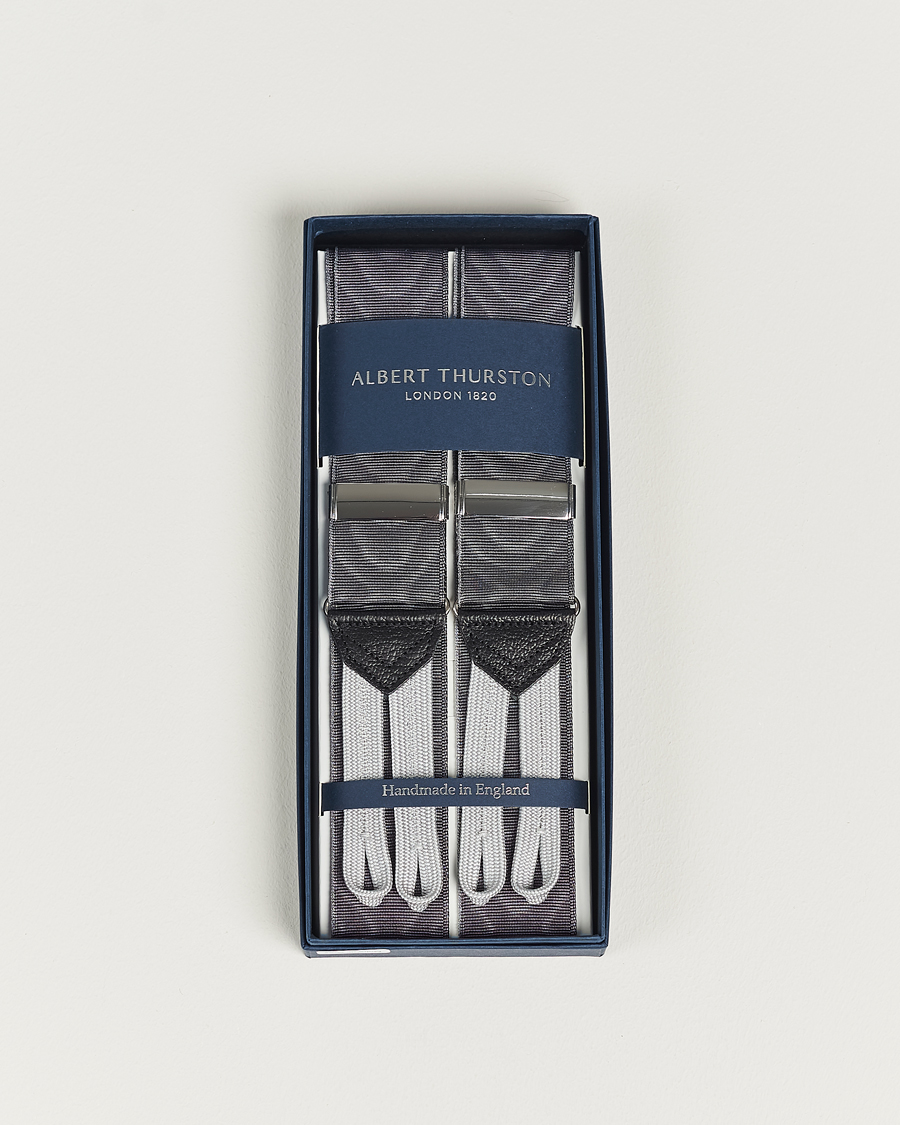 Herre | Albert Thurston Moiré Braces 40mm Grey | Albert Thurston | Moiré Braces 40mm Grey