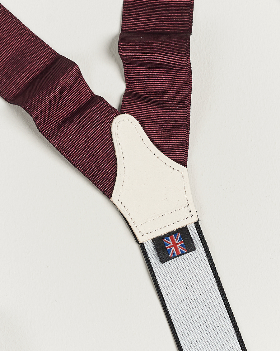 Herre | Albert Thurston Moiré Braces 40mm Wine | Albert Thurston | Moiré Braces 40mm Wine