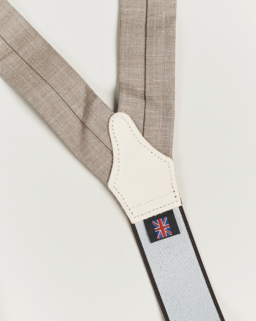 Herre | Albert Thurston Linen Braces Beige | Albert Thurston | Linen Braces Beige