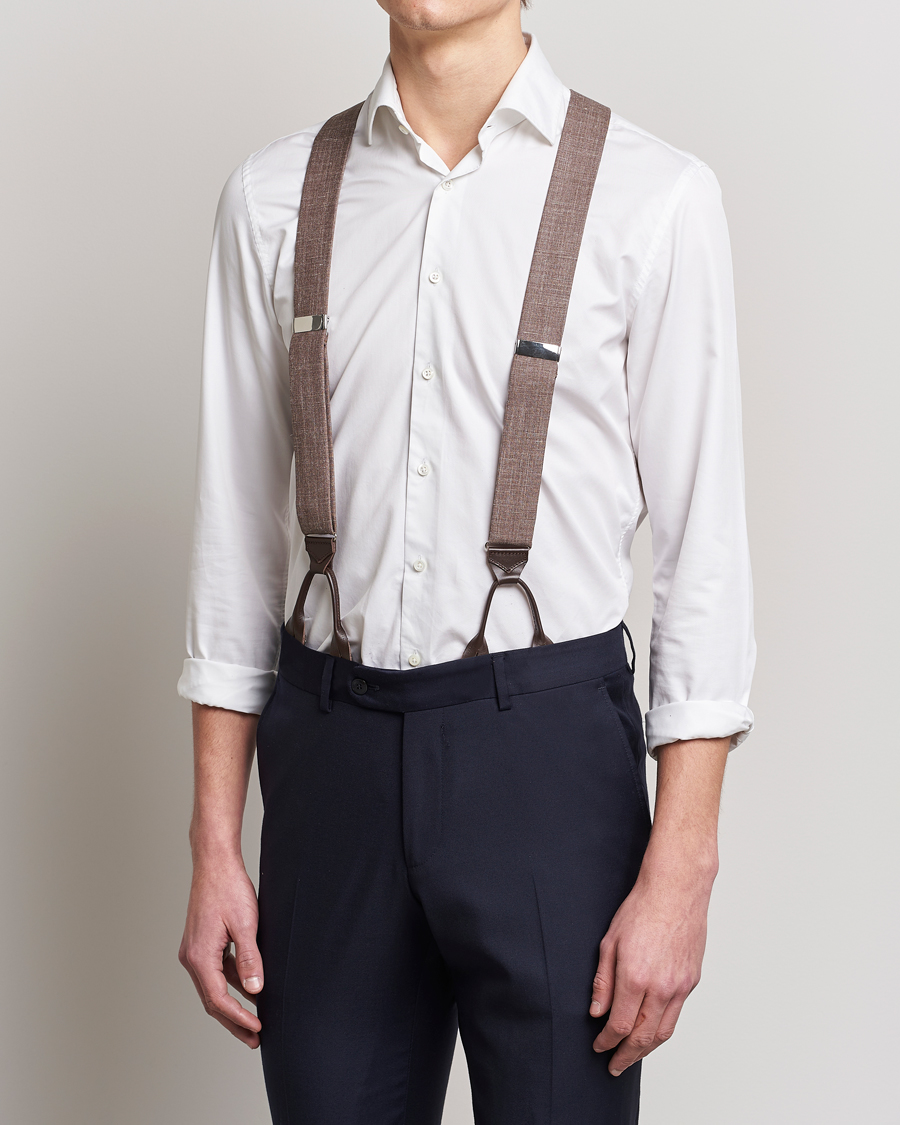 Herre | Afdelinger | Albert Thurston | Linen Braces Brown