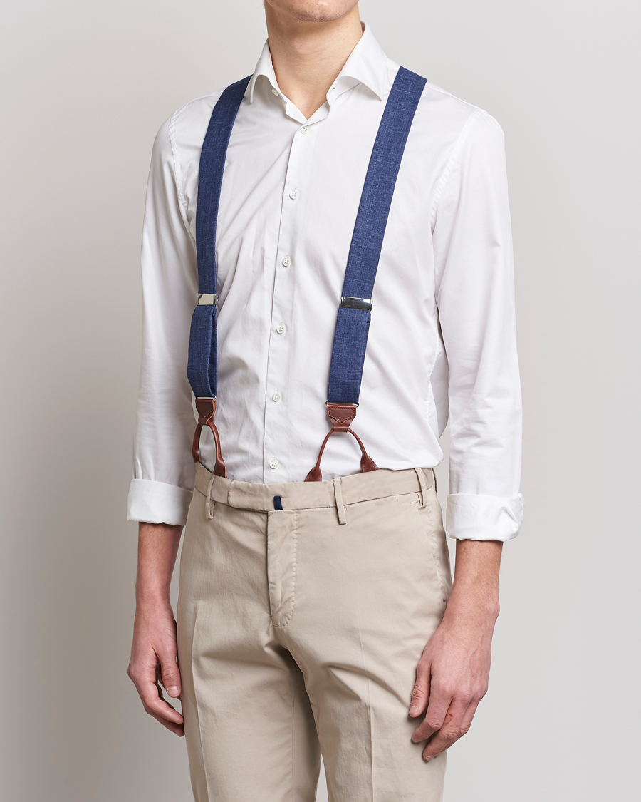 Herre | Afdelinger | Albert Thurston | Linen Braces Blue