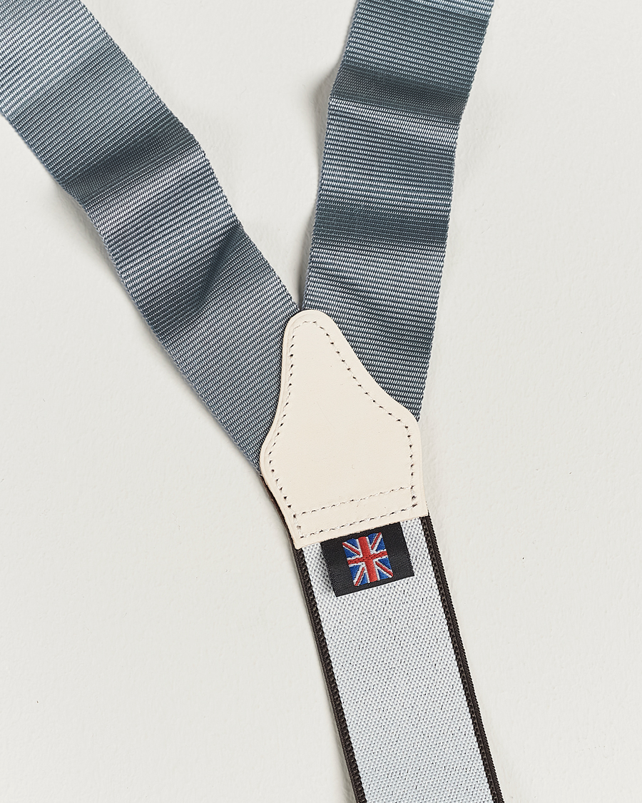 Herre | Seler | Albert Thurston | Elastic Ribbed Rigid Braces 35mm Dove Grey