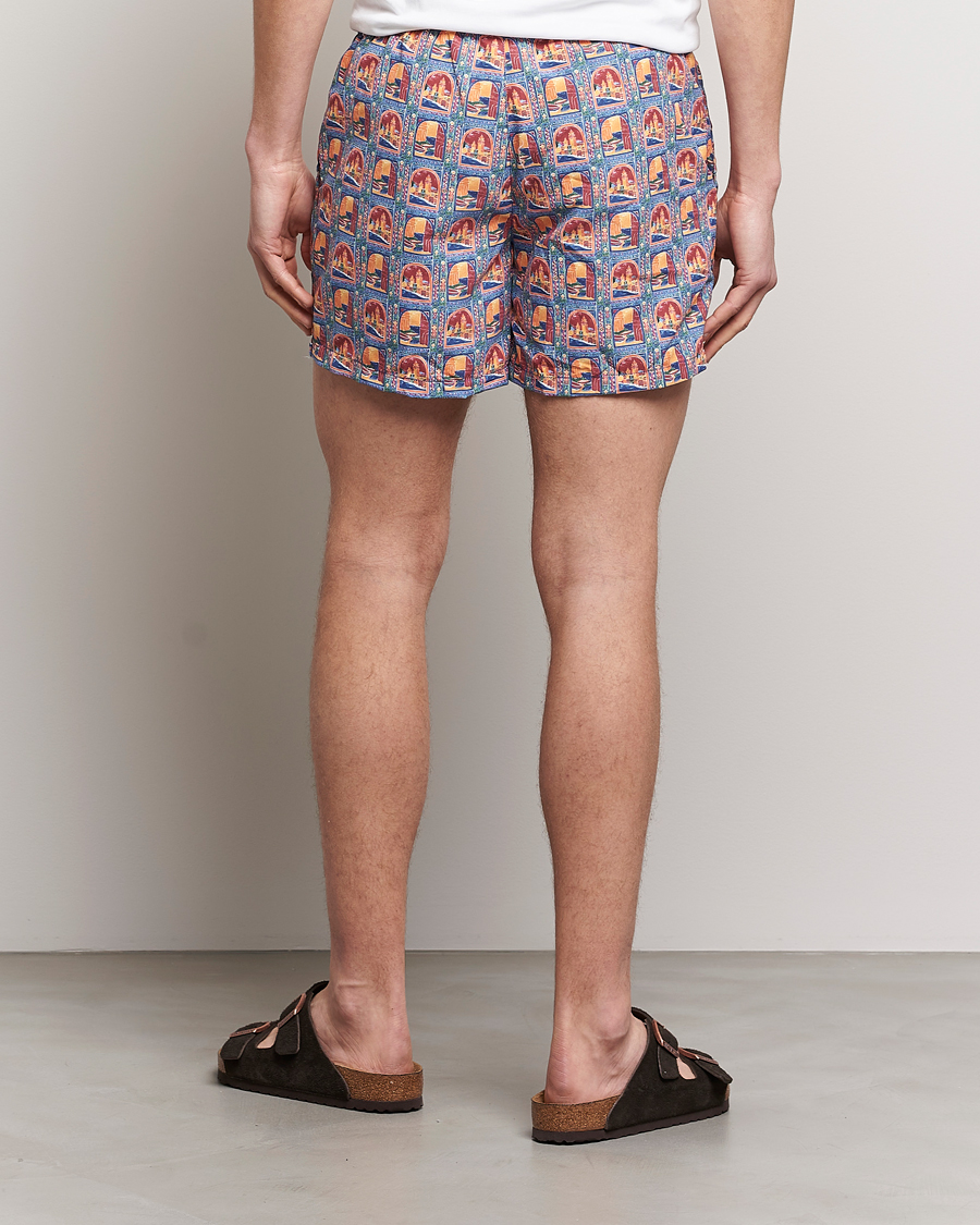 Herre | Badebukser | Ripa Ripa | Printed Swimshorts Orange/Light Blue