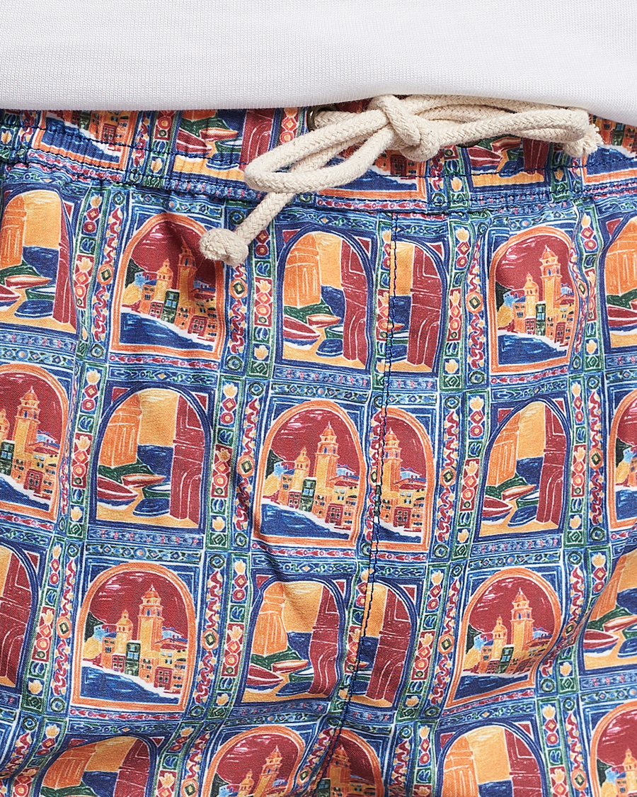 Herre | Badebukser | Ripa Ripa | Printed Swimshorts Orange/Light Blue