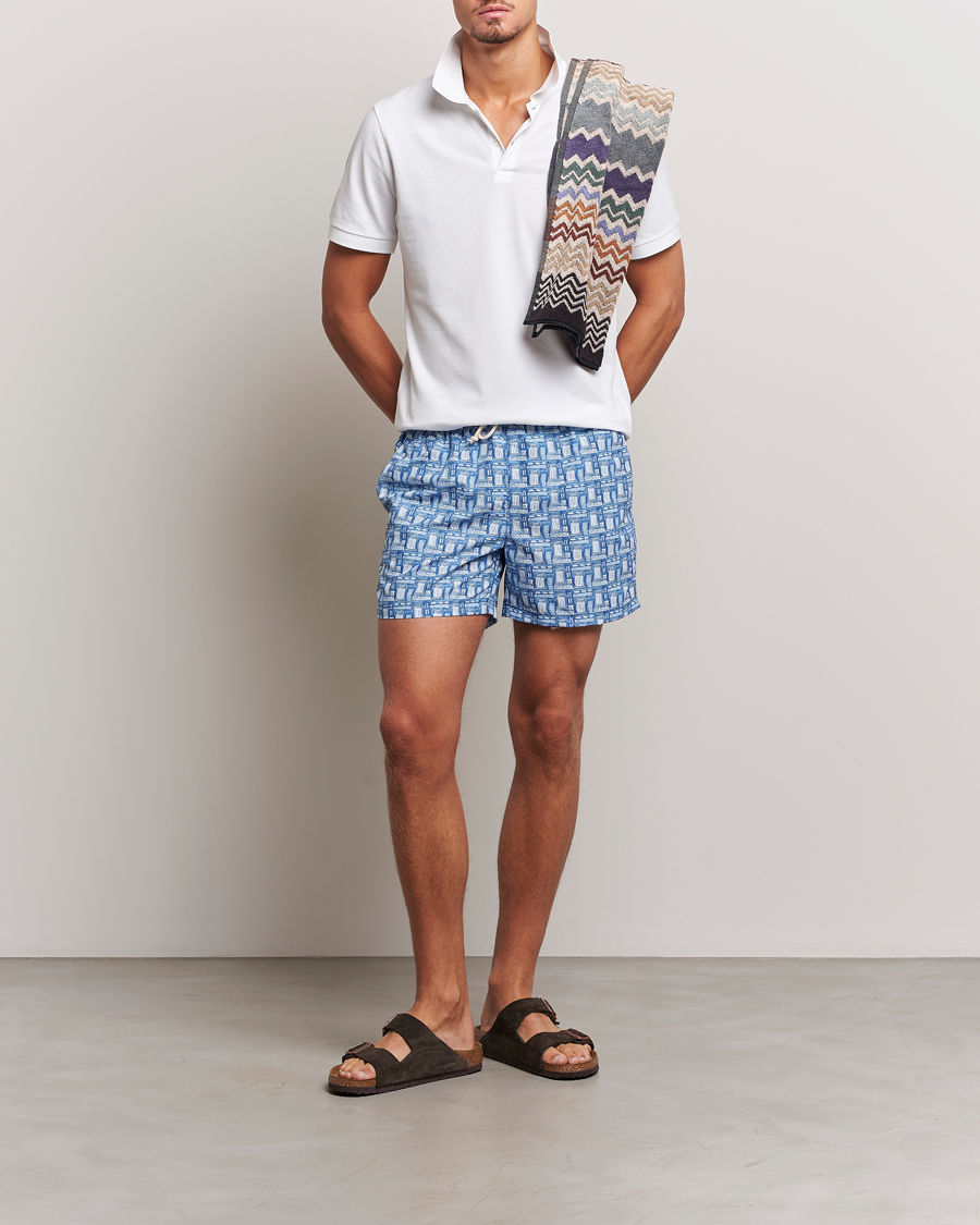 Herre | Badebukser | Ripa Ripa | Printed Swimshorts Blue