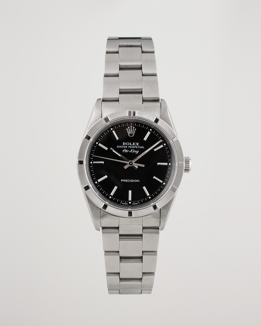 Herre | Rolex Pre-Owned Air King 14010 Oyster Perpetual Steel Black | Rolex Pre-Owned | Air King 14010 Oyster Perpetual Steel Black