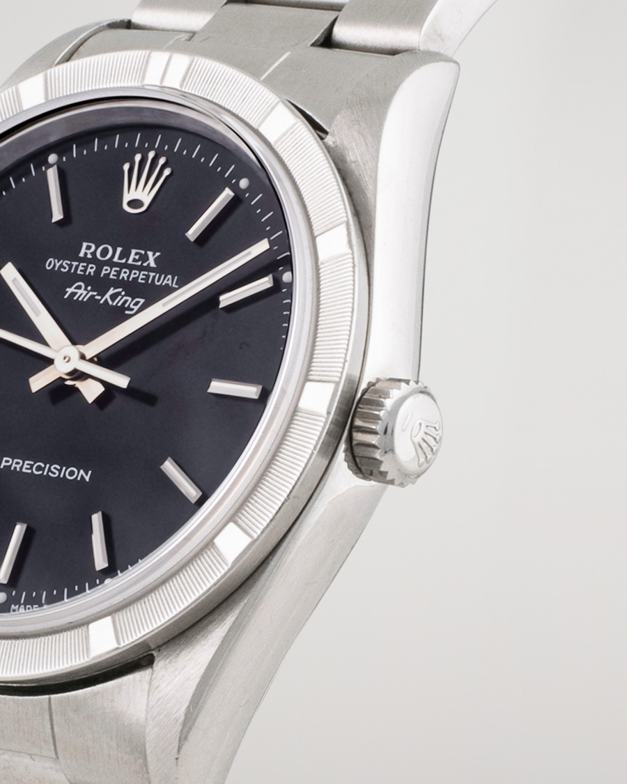 Herre | Rolex Pre-Owned Air King 14010 Oyster Perpetual Steel Black | Rolex Pre-Owned | Air King 14010 Oyster Perpetual Steel Black