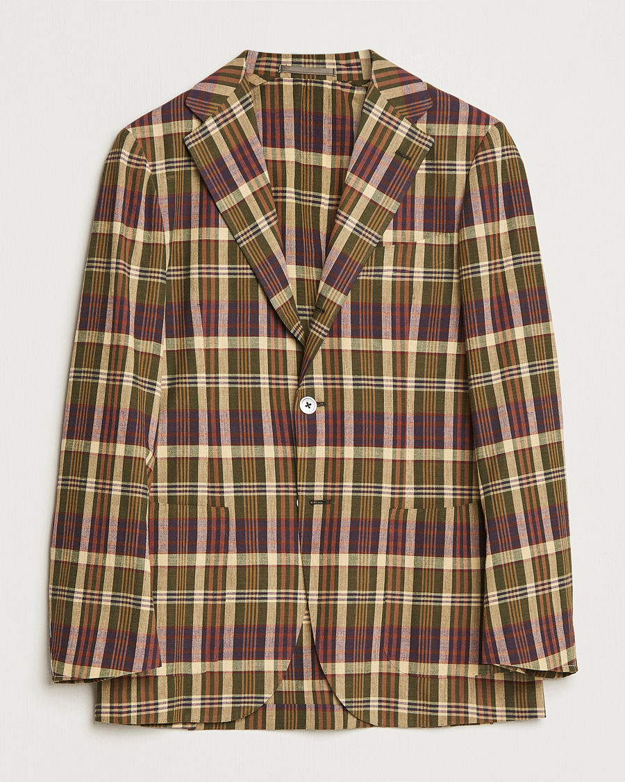Herre | Blazere & jakker | Beams F | Patch Pocket Blazer Dark Brown Madras