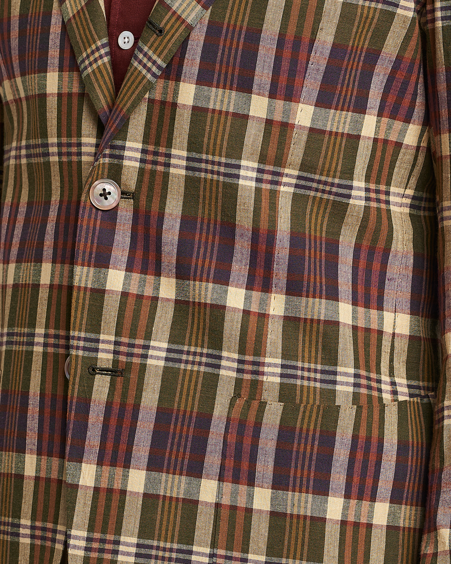 Herre | Blazere & jakker | Beams F | Patch Pocket Blazer Dark Brown Madras